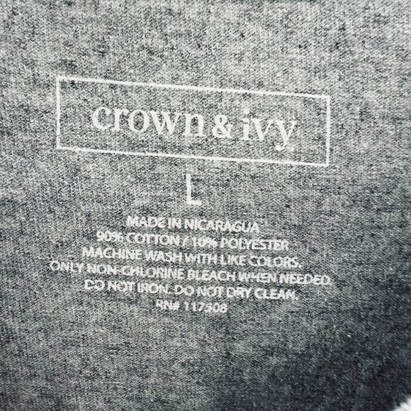 Crown Ivy Mens Tee Shirt Large Gray Southern Tradition Dog Truck Graphic Casual - Picture 4 of 7